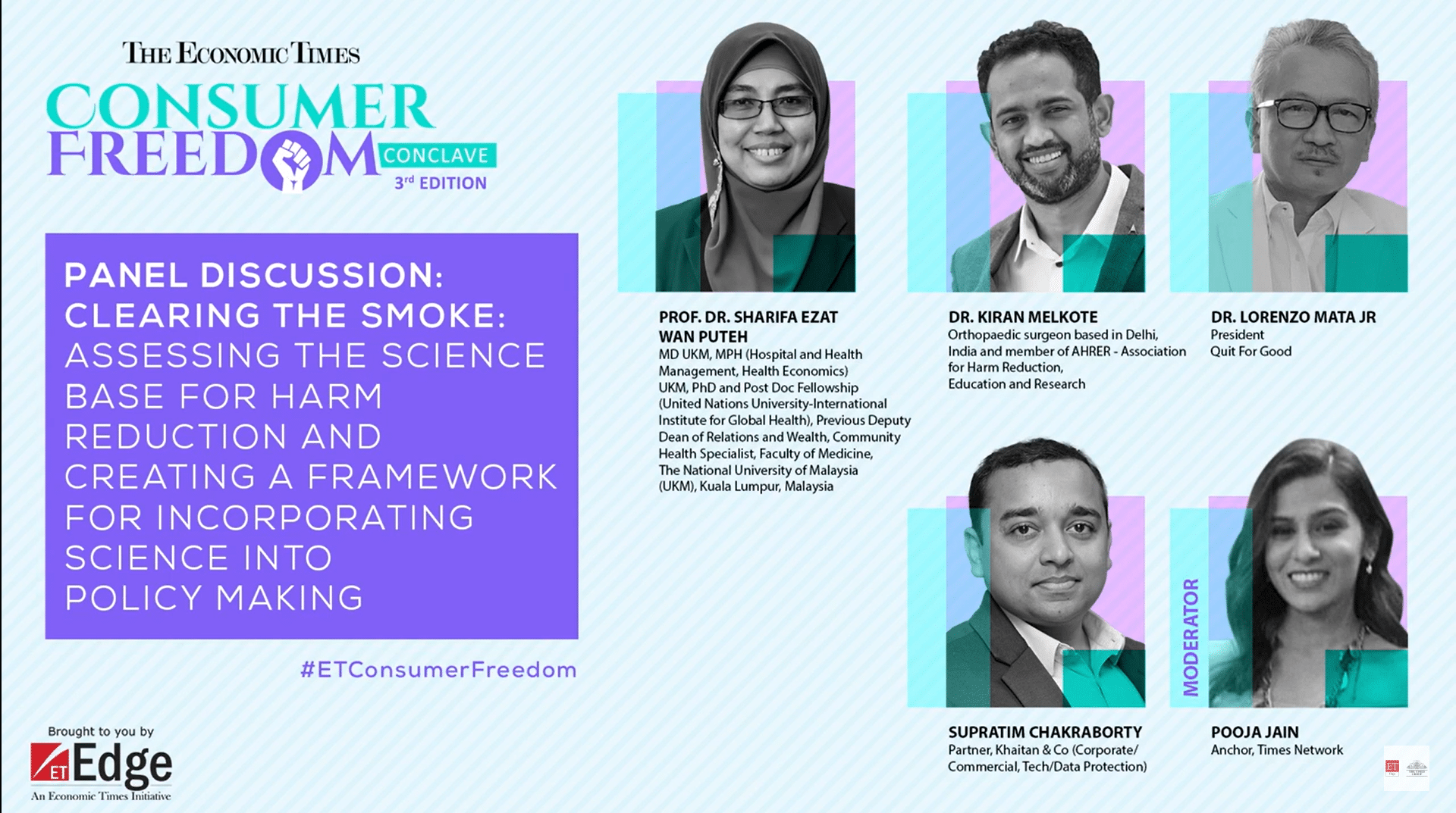 Pooja Jain on television hosting a live discussion as an anchor